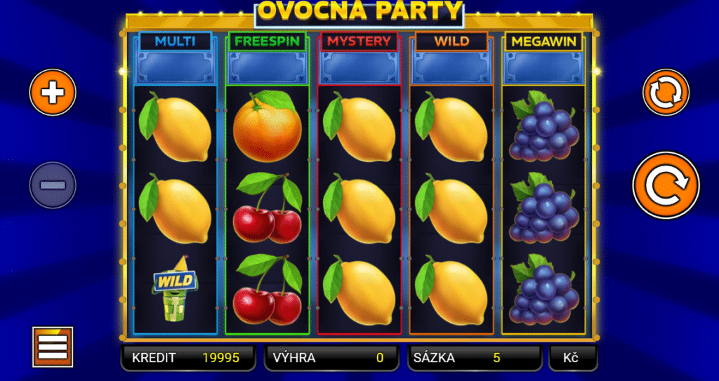 Automat Ovocná Párty od Adell games, casino bonus bez vkladu