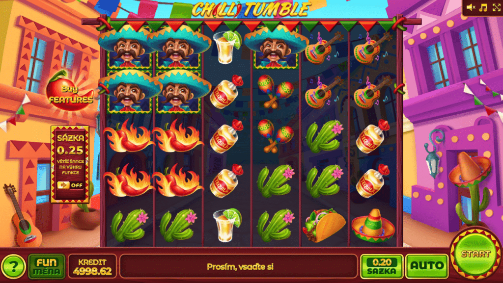 Hra Chilli Tumble od ABXPlay, automat