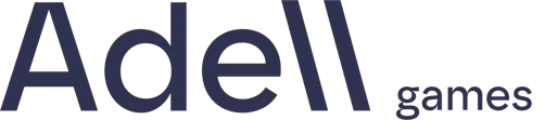 Adell games logo, provider automatů a jiných igaming her